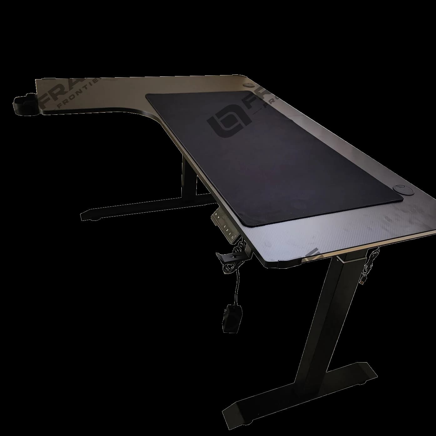 Ergonomic L-shaped height adjustable desk with modern design