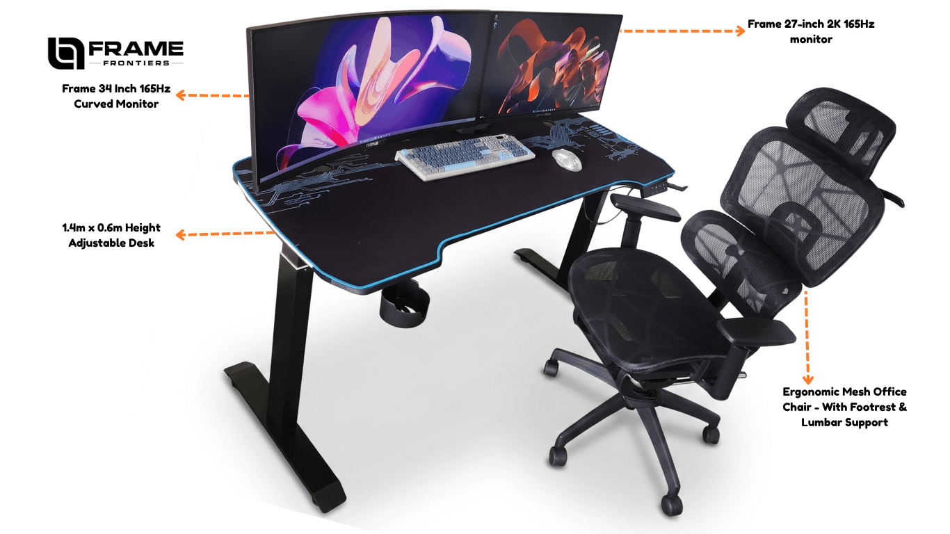 1.4m height adjustable desk