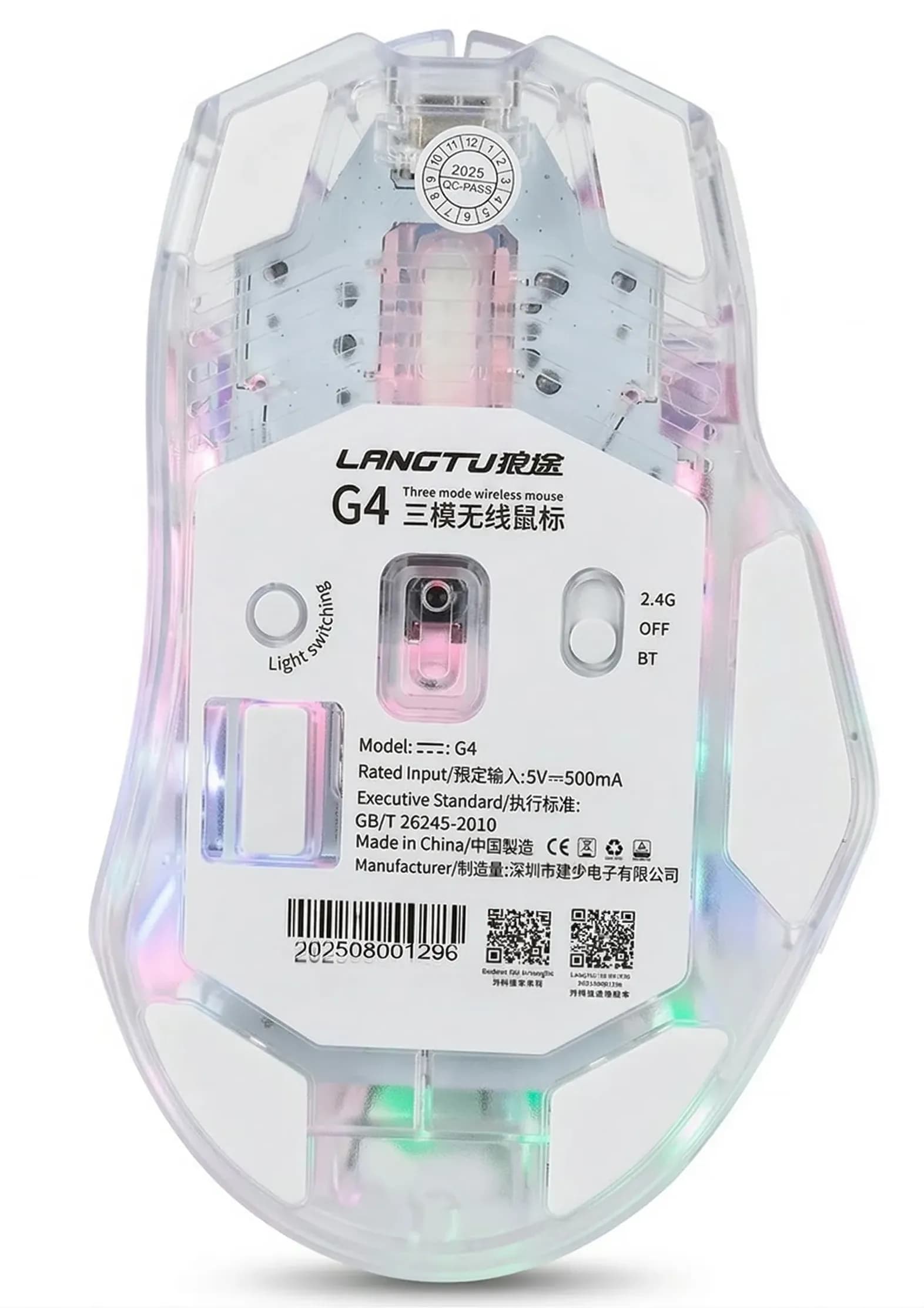 Langtu G4 Transparent Gaming Mouse