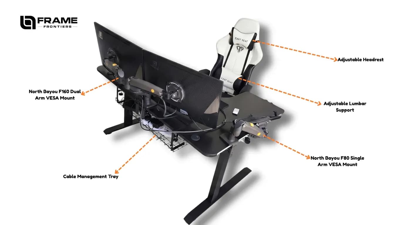 L-shaped Desk Setup