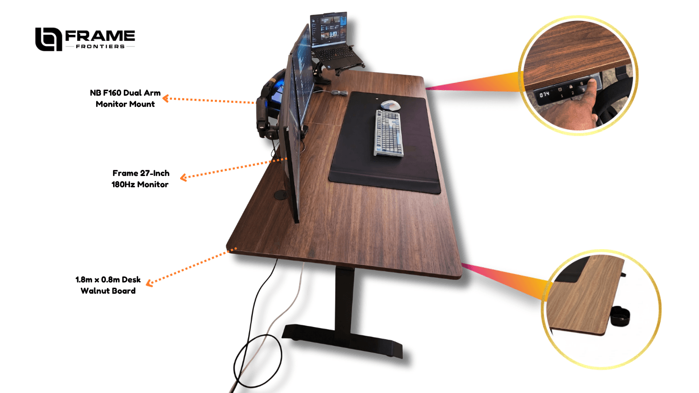 1.8m Ergonomic Desk