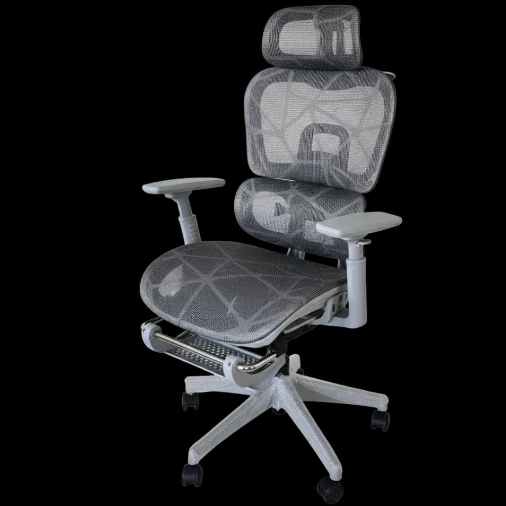 Ergonomic Mesh Office Chair - With Footrest & Lumbar Support