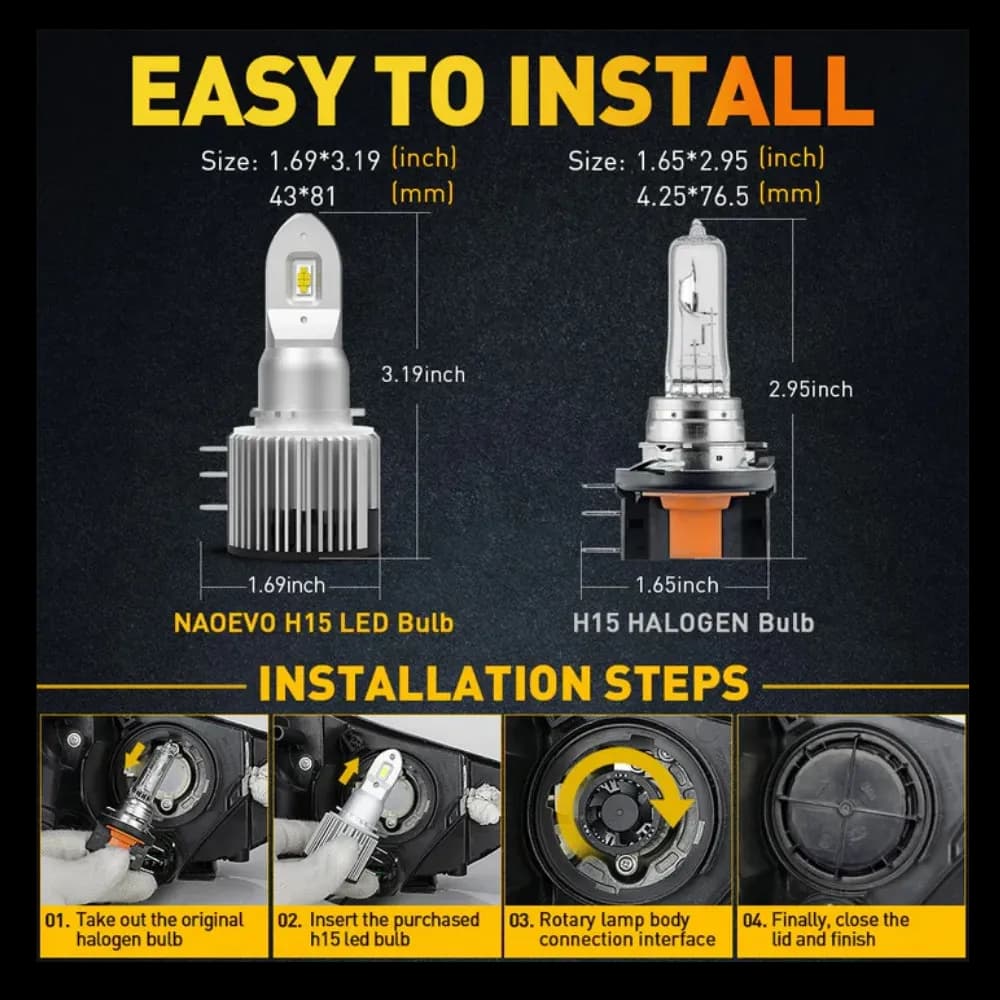 NaoEvo LED headlights